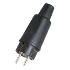 Bailey - Kopp 179016004 Fiche Mâle Droite Caoutchouc 2P+T IP44 CEE 7/VII à 3x2.5mm² 16A