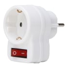 Bailey - Kopp 470112003 Adaptateur de prise avec 1x prise 2P+T avec Interrupteur On/Off