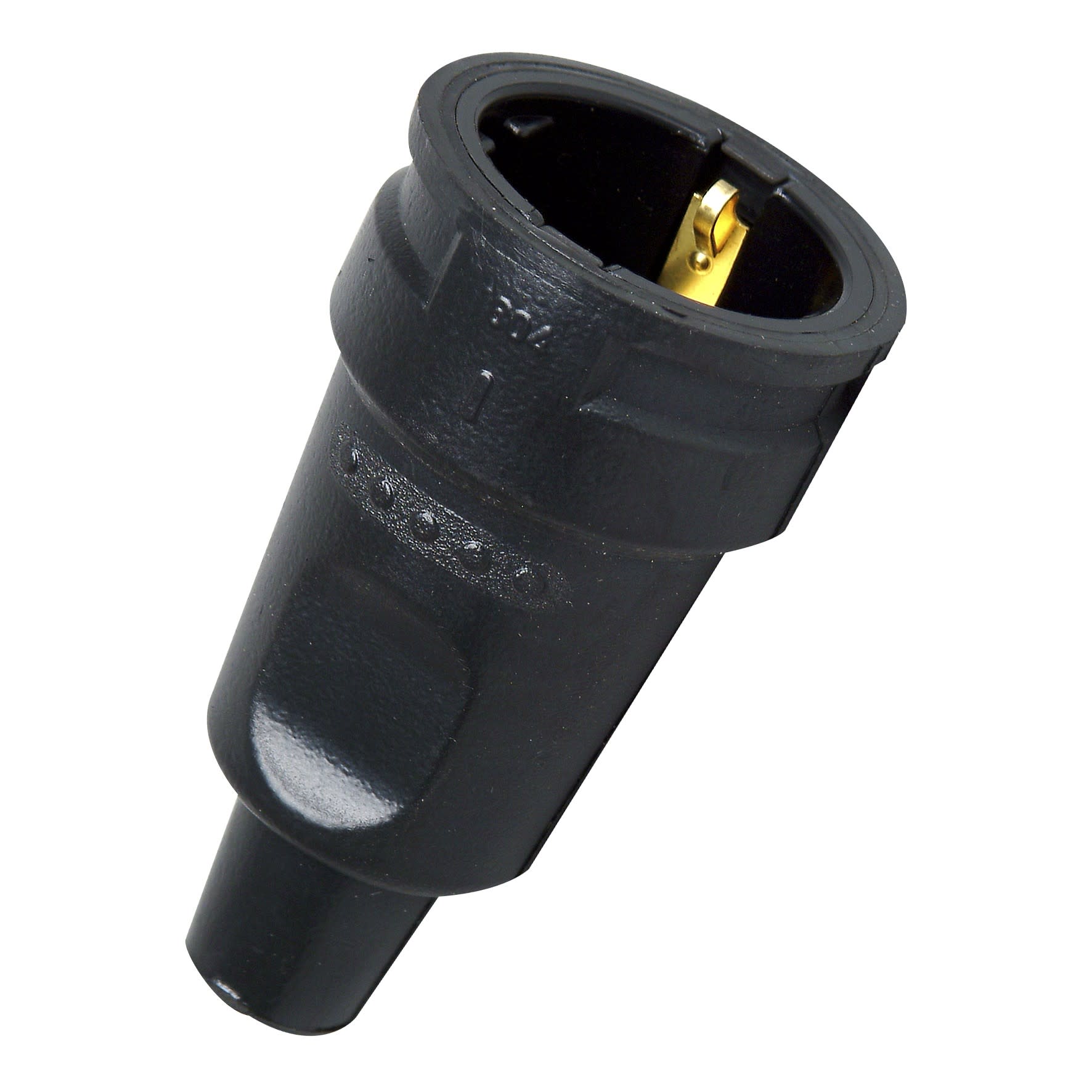 Bailey - Kopp 180416004 Fiche Femelle Caoutchouc 2P+T IP20 câble à 3x2.5mm² 16A 250V Noir