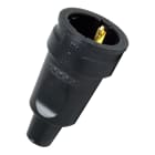 Bailey - Kopp 180416004 Fiche Femelle Caoutchouc 2P+T IP20 câble à 3x2.5mm² 16A 250V Noir