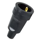 Bailey - Kopp 180416066 Fiche Femelle Caoutchouc 2P+T IP20 câble à 3x2.5mm² 16A 250V Noir