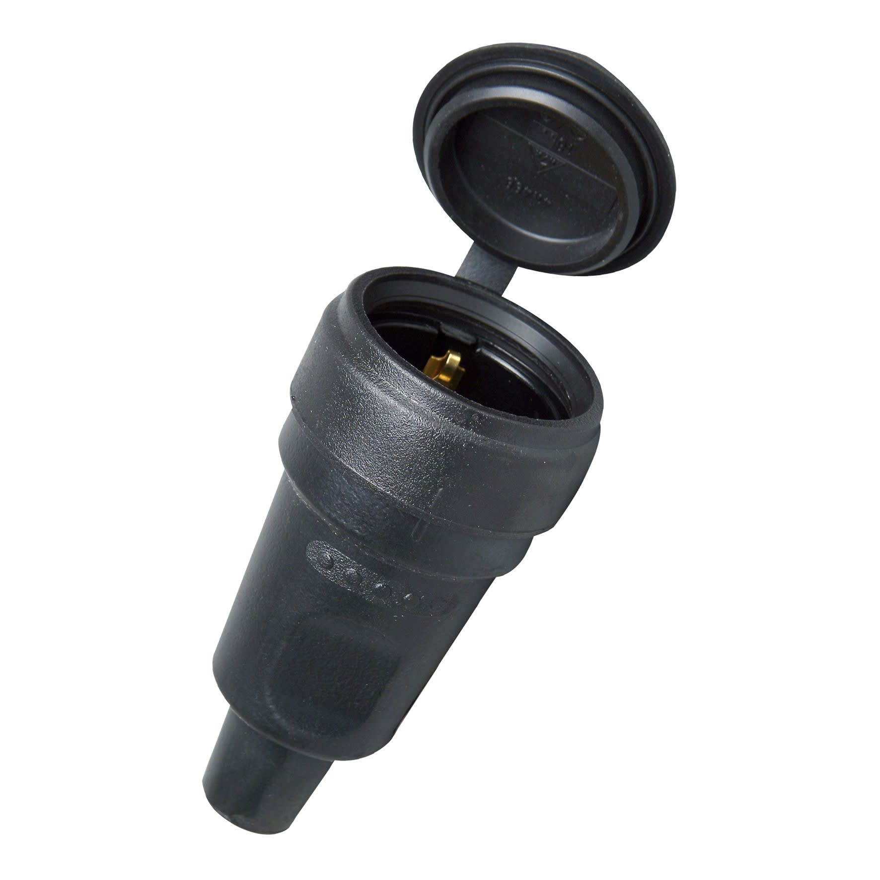 Bailey - Kopp 181416067 Fiche Femelle Caoutchouc 2P+T IP44 câble à 3x2.5mm² 16A 250V Noir