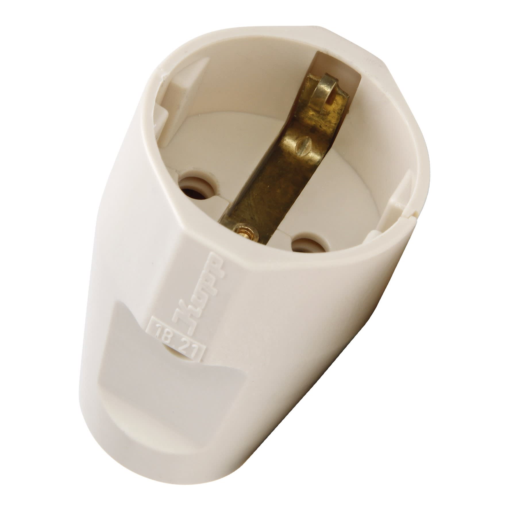 Bailey - Kopp 182101005 Fiche Femelle PVC 2P+T IP20 câble à 3x1.5mm² 16A 250V Blanc