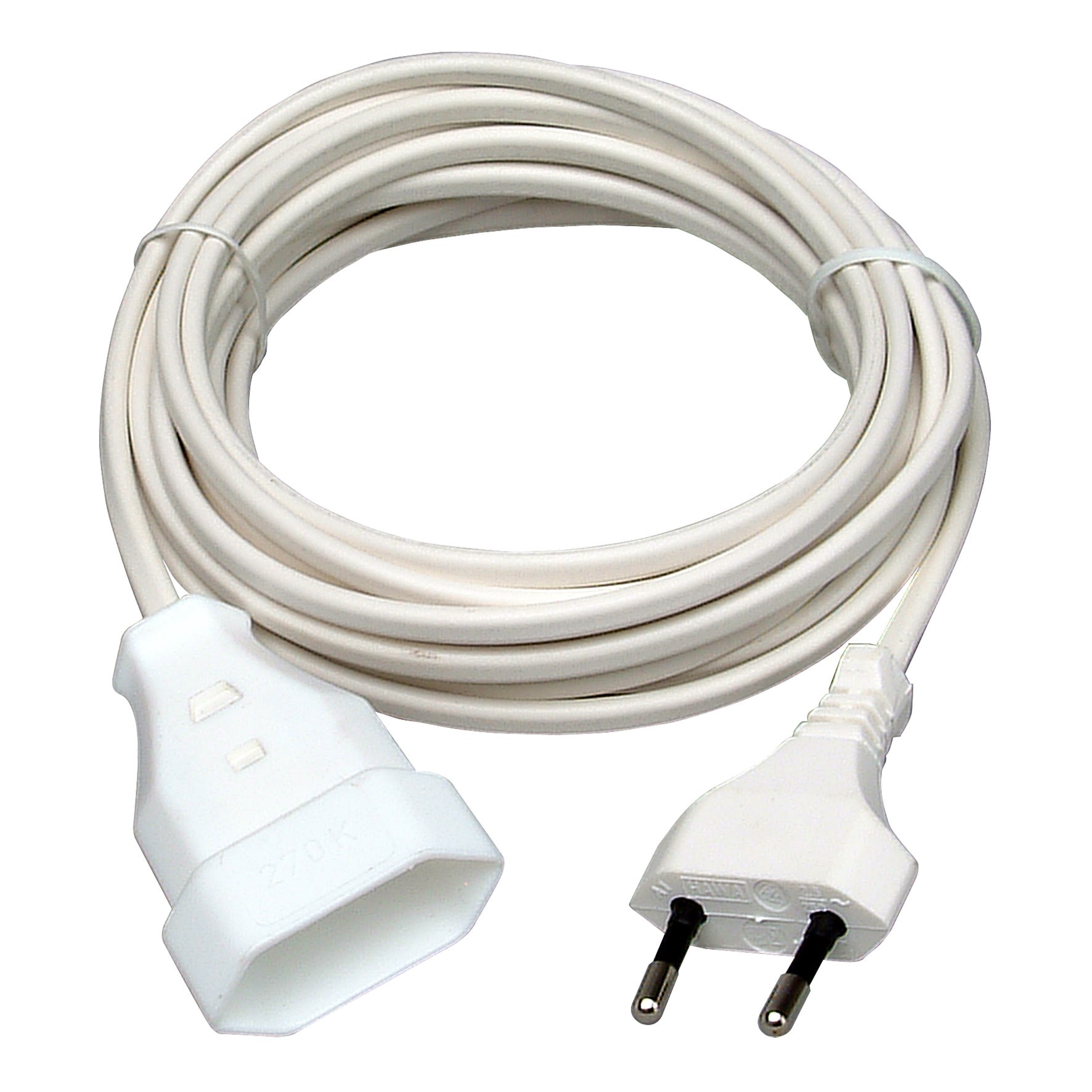 Bailey - Kopp 145601098 Rallonge électrique 5m 2x0.75mm² H03VVH2 F avec fiche et prise UE