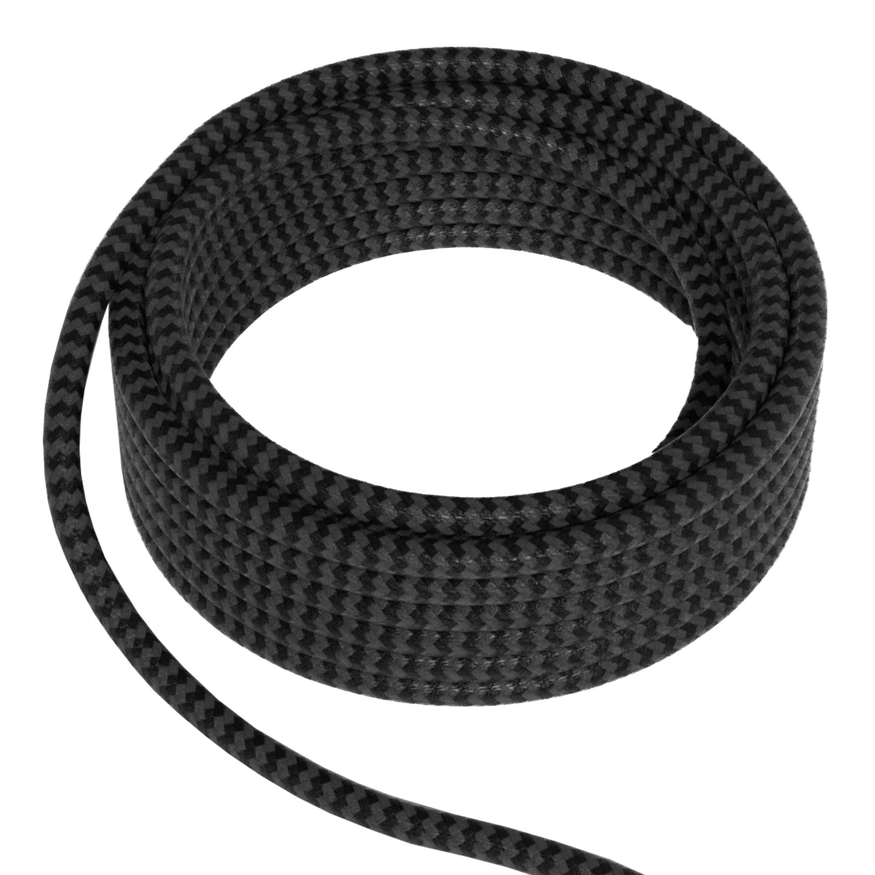 Bailey - CAL Câble Textile 3m bicolore Noir/Gris 2x0.75mm²