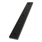 Bailey - CAL Plafonnier Métal rectangulaire 70x10cm 3 sorties Satin Noir pour suspension