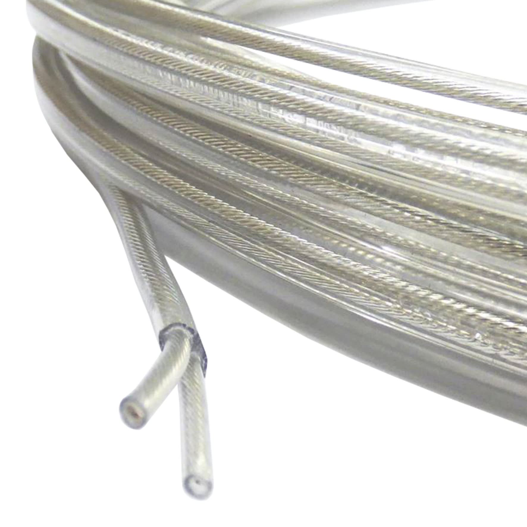 Bailey - Câble PVC Rouleau de 200 mètres Transparent Méplat 2x0.75mm²