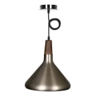 Bailey - Suspension Paris M E27 Champagne Alu avec Abat-jour 270x290mm 1.50m