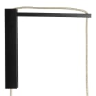 Bailey - Support Mural en bois Noir avec bras réglable 24.5cm pour suspensions