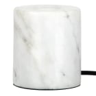 Bailey - Lampe à poser Marbre Blanc E27 90x100 avec cordon alim. 1.80m + inter.
