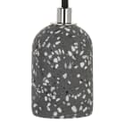 Bailey - Lampe suspension Terrazzo Gris foncé E27 avec 1.5m Câble Textile Noir 2x0.75