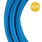 Bailey - Câble Textile Rouleau de 50 mètres Bleu 2x0.75mm²