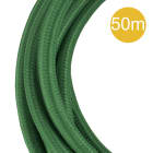 Bailey - Câble Textile Rouleau de 50 mètres Vert 3x0.75mm² avec fil de terre Fil en c