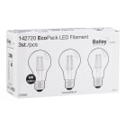 Bailey - BAI EcoPack 3pcs LED Filament Standard A60 E27 6W 2700K Clair 806lm (60W) 230V