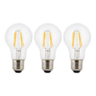 Bailey - EcoPack 3pcs LED Filament Standard A60 E27 6W 2700K Clair 806lm (60W) 230V