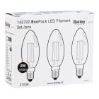Bailey - BAI EcoPack 3pcs LED Filament Flamme C35 E14 2W 2700K Clair 220lm (22W) 230V