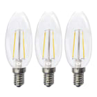 Bailey - EcoPack 3pcs LED Filament Flamme C35 E14 2W 2700K Clair 220lm (22W) 230V