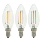 Bailey - EcoPack 3pcs LED Filament Flamme C35 E14 4W 2700K Clair 470lm (40W) 230V