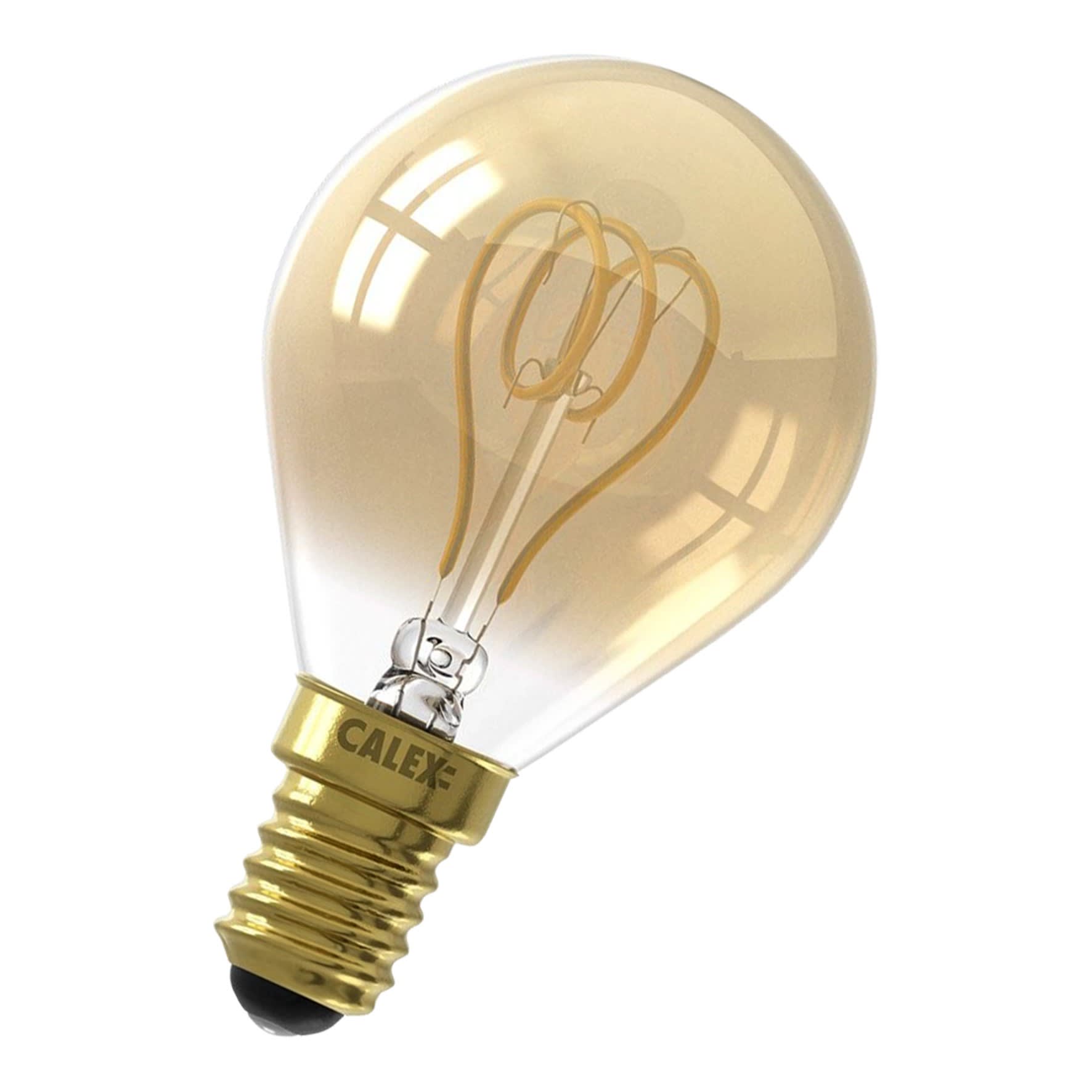 Bailey - CAL Lampe Décorative LED Filament G45 E14 240V 4W (15W) 136lm 1800K Or Gradable