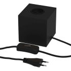 Bailey - CAL Lampe à poser E27 Noir Satin 85x85x85mm avec cordon alim.