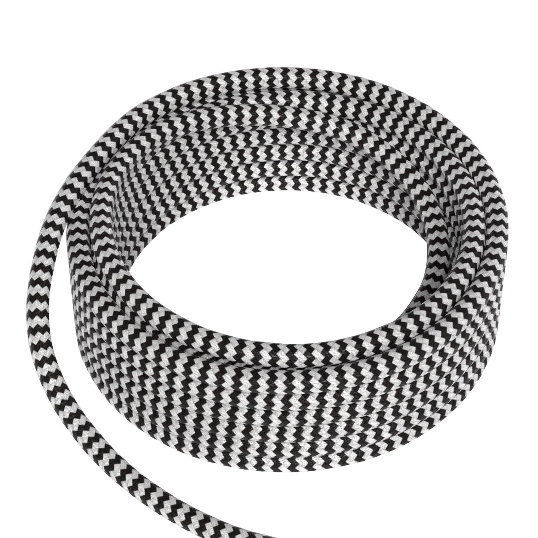 Bailey - CAL Câble Textile 2x0.75mm² 3m Noir/Blanc