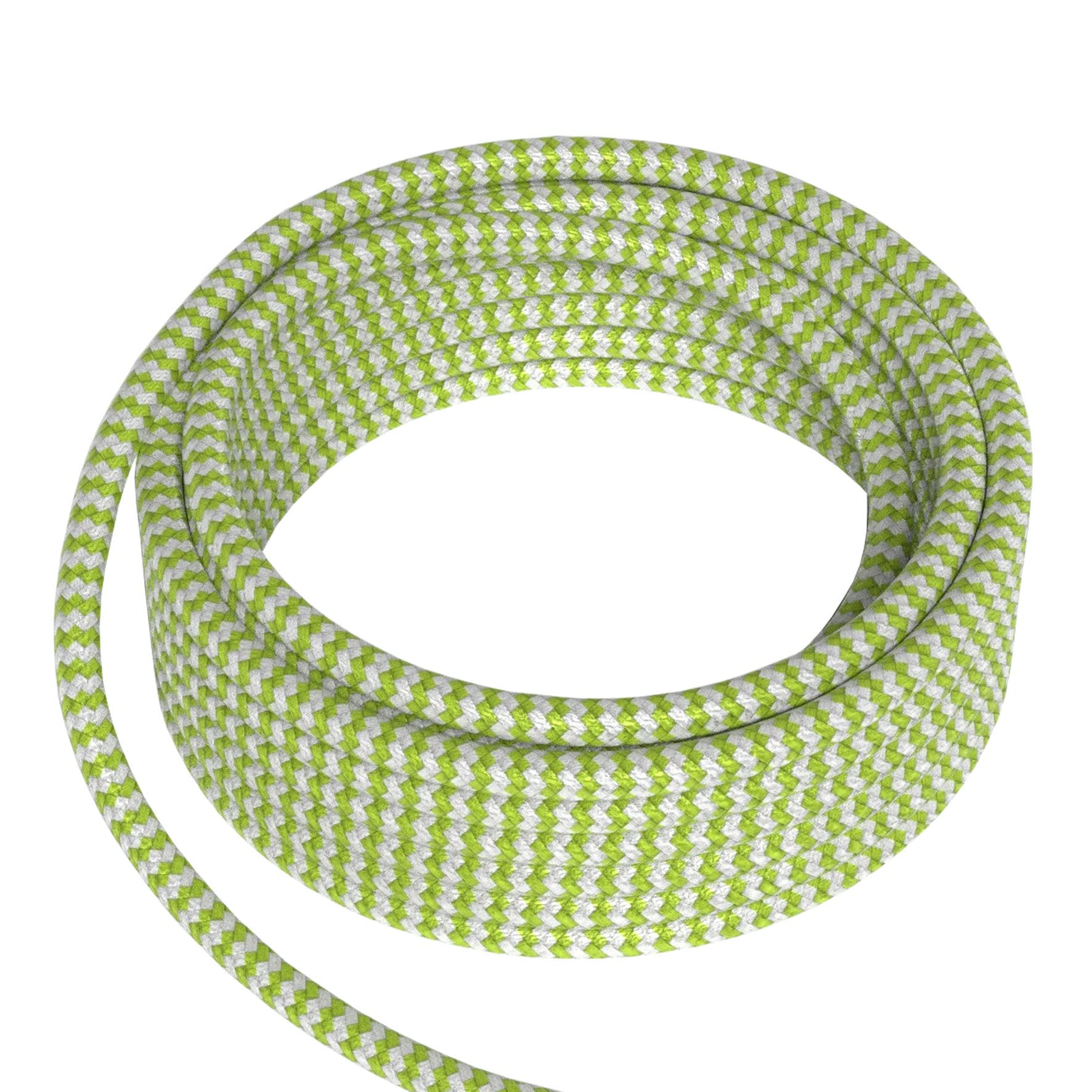 Bailey - CAL Câble Textile 3 mètres 2x0.75mm² Lime (citron vert) /Blanc