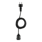 Bailey - Suspension Extérieur IP44 E27 Noir avec 3M Câble en caoutchouc 2x1.0mm + prise