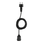 Bailey - Suspension Extérieur IP44 E27 Noir avec 3M Câble en caoutchouc 2x1.0mm + prise