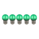 Bailey - EcoPack 5pcs LED Party ampoules Filament Sphériques G45 E27 0.6W Vertes 230V