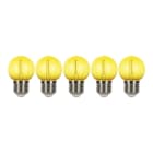 Bailey - EcoPack 5pcs LED Party ampoules Filament Sphériques G45 E27 0.6W Jaunes 230V