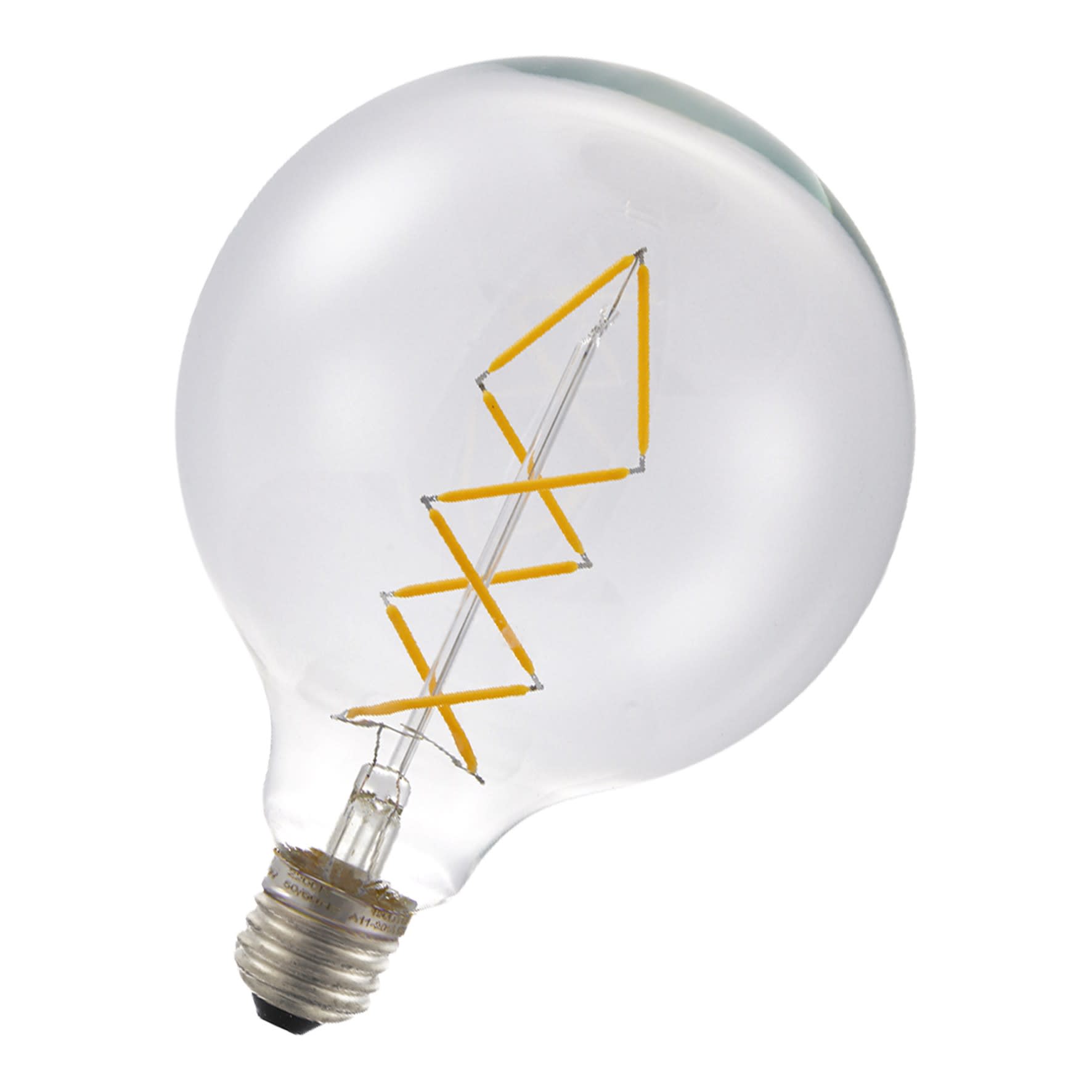 Bailey - Lampe LED Filament ZigZag Globe G125 E27 6.5W 2200K Clair 500lm (42W) Gradable