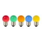 Bailey - EcoPack 5pcs LED Party G45 E27 1W Multicolore Rouge, Vert, Bleu, Jaune