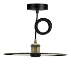 Bailey - Suspension Kit DIY Slim Abat-jour Bronze Antique Douille Retro E27 3M