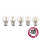 Bailey - BAI EcoPack 5pcs LED Filament Safe Sphérique G45 B22d 2W 2700K Clair 180lm (19W)