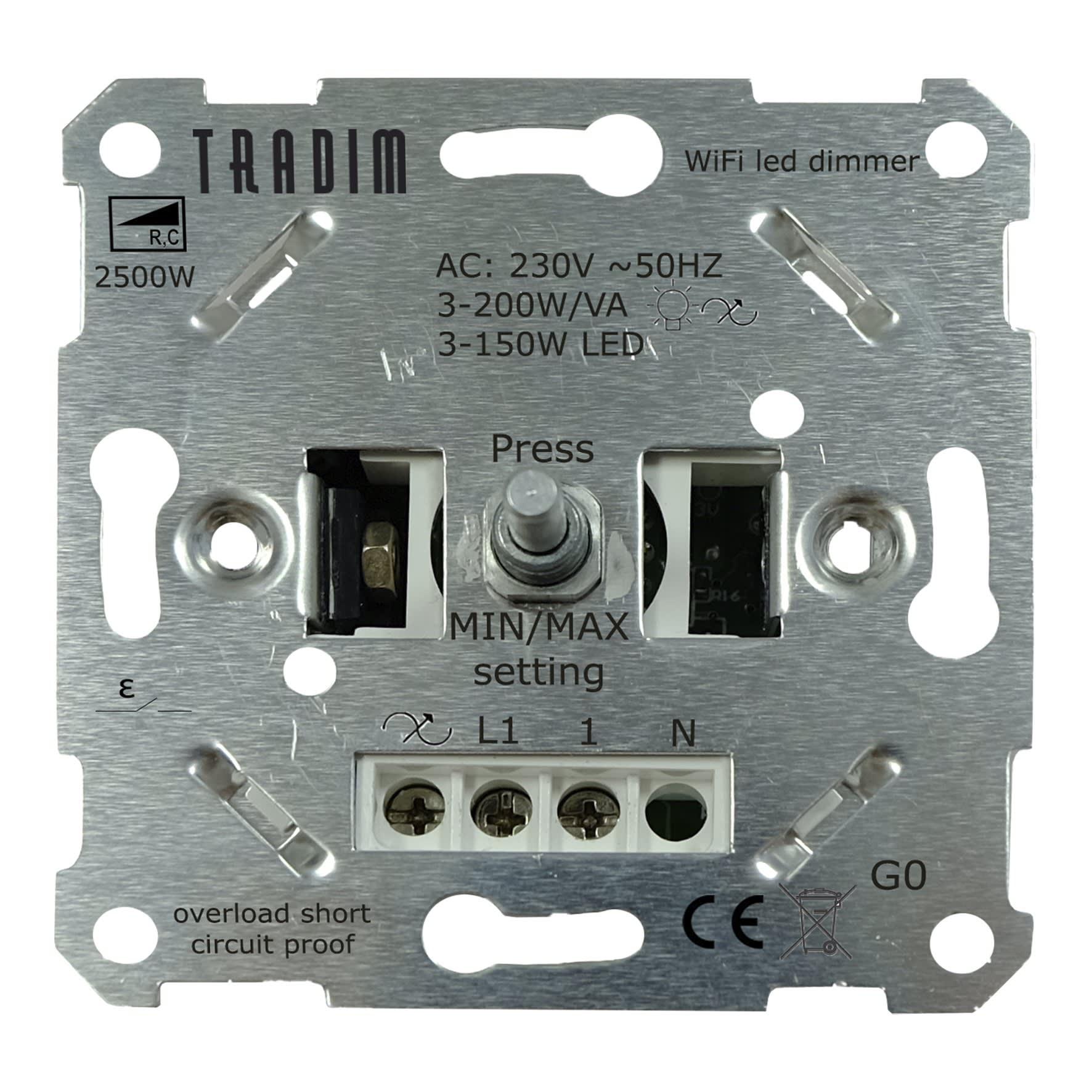 Bailey - Tradim 2500W WIFI Variateur mural 3-200W/VA LED jusqu'à 3-150W Hybride RC