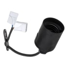Bailey - Douille lisse E27 noire avec câble 15cm 2x0.75mm² et connecteurs rapides