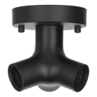 Bailey - Plafonnier / Applique murale en Métal Trio E27 Noir CLI 130x125mm Max 60W