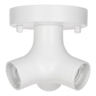 Bailey - Plafonnier / Applique murale en Métal Trio E27 Blanc CLI 130x125mm Max 60W