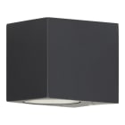 Bailey - Applique Extérieure 1x GU10 Anthracite Cubique Aluminium IP44 IK06 68x92x81mm