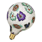 Bailey - LED Paint Globe G125 E27 7W 1900K Fleurs sur fond blanc 200lm Gradable 230V