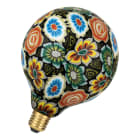 Bailey - LED Paint Globe G125 E27 7W 1900K Fleurs sur fond noir 100lm Gradable 230V
