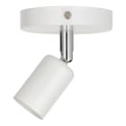 Bailey - Applique / Plafonnier en Métal L E27 Blanc diam. 10cm avec bras orientable