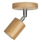 Bailey - Applique / Plafonnier en bois L E27 diamètre 10cm avec bras orientable