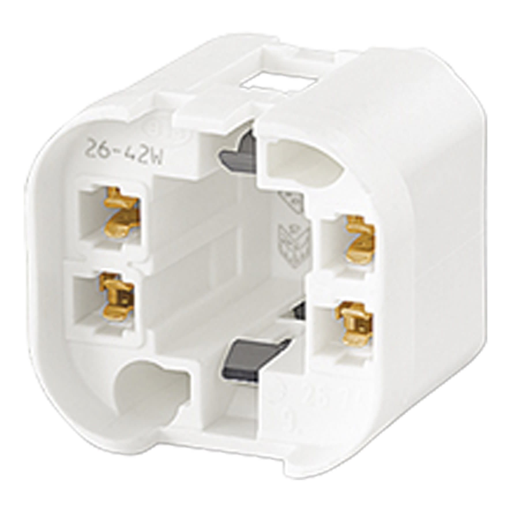 Bailey - BJB 26.745.1991.50 Douille pour lampes fluocompactes G24q-3/G24q-4 Fixation vis