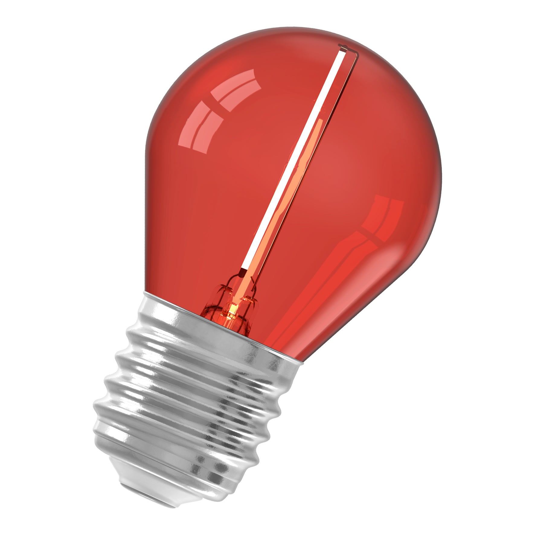 Bailey - CAL Lampe LED Sphérique G45 E27 1W Rouge Translucide 240V 45x73mm