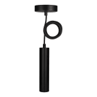 Bailey - BAI Lampe suspension Vigo E27 Noir avec 1.5M Câble Textile Noir 2x0.75mm²