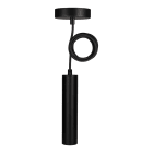 Bailey - Lampe suspension Vigo E27 Noir avec 1.5M Câble Textile Noir 2x0.75mm²