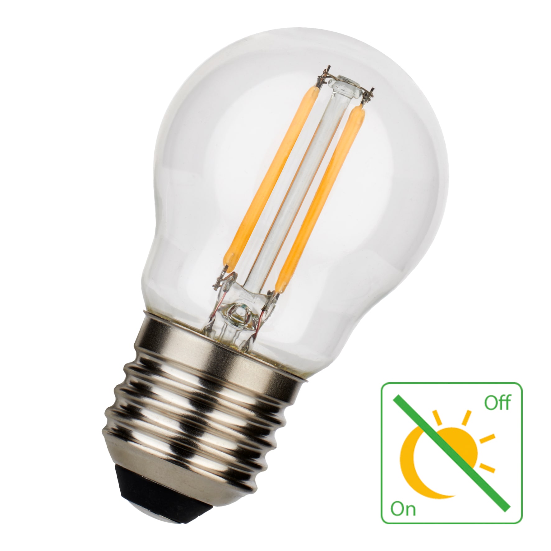 PHILIPS Ampoule LED filament dimmable E14 230V 2,5W(=15W) 136lm 1800K  LEDcandle flamme ambrée - 316034