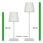 Bailey - Lampe à poser LED Charge&Go Blanc 3.5W 2700K 210lm IP54 DIM Rechargeable