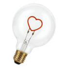 Bailey - LED Silhouette C?ur G95 E27 2W 90lm (10W) Rouge Clair 320° 220-240V